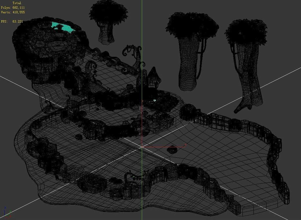 Disney main city - Ground 03 3D model_5