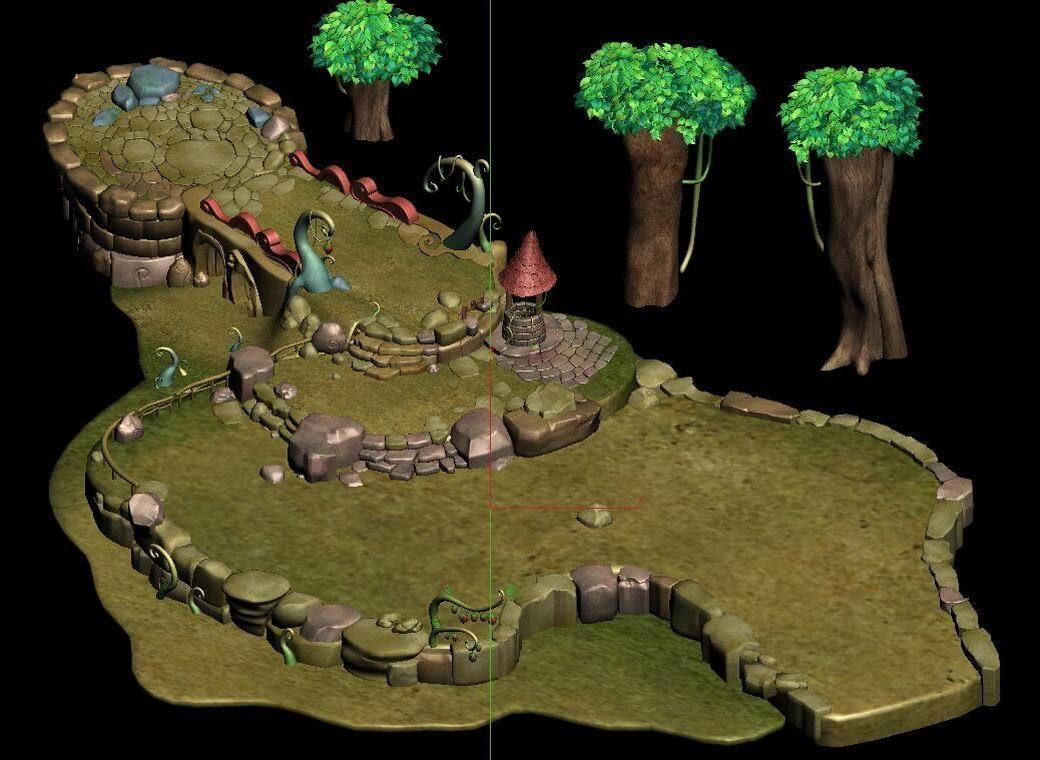 Disney main city - Ground 03 3D model_6