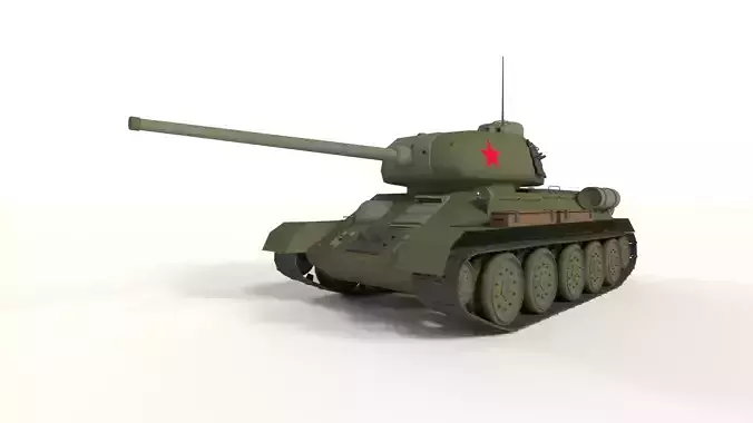 Tank Cartoon Stylized Russian T 34 85