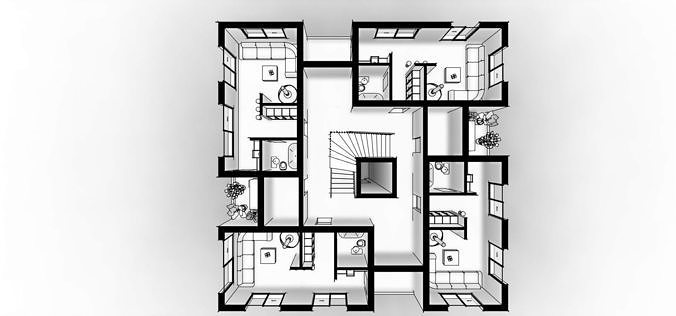 apartments building 3D print model