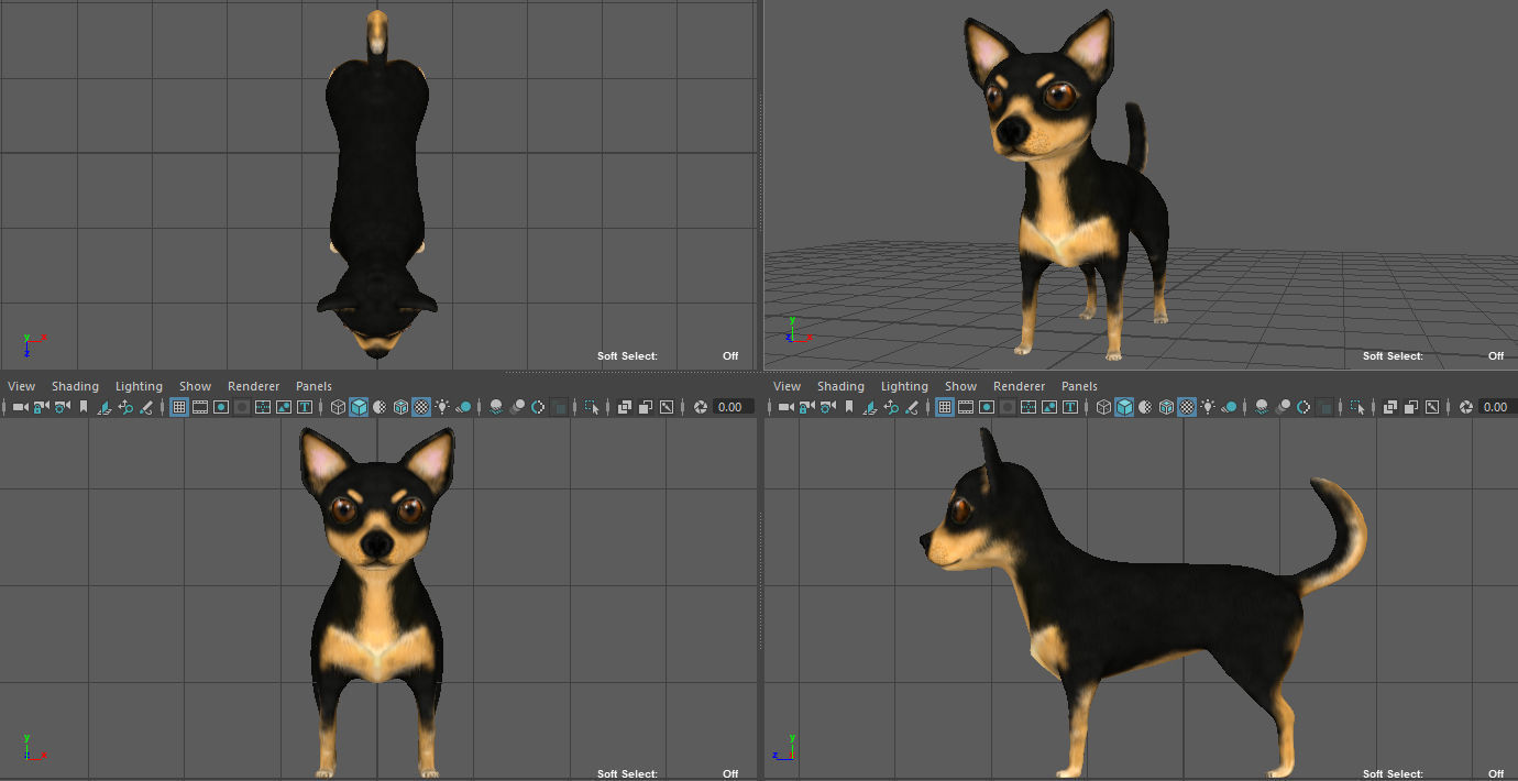 DOG CHIHUAHUA Low-poly 3D model_9