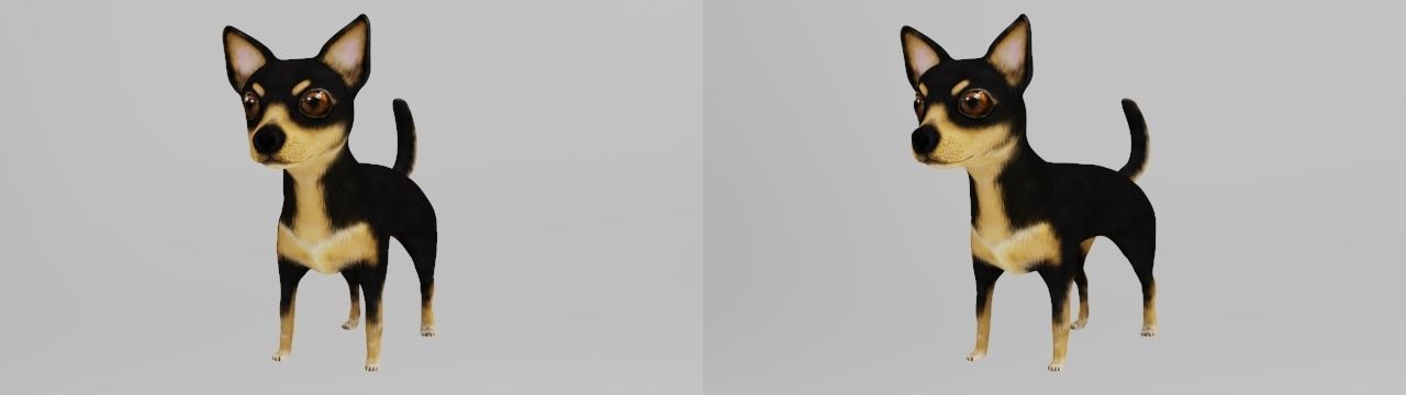 DOG CHIHUAHUA Low-poly 3D model_3