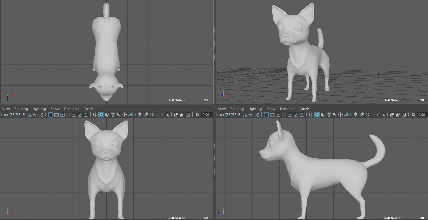 DOG CHIHUAHUA Low-poly 3D model_10