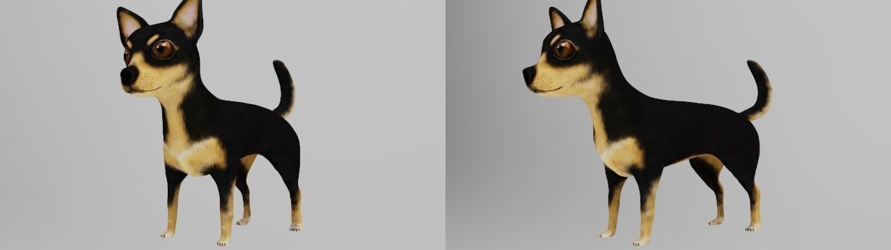 DOG CHIHUAHUA Low-poly 3D model_1