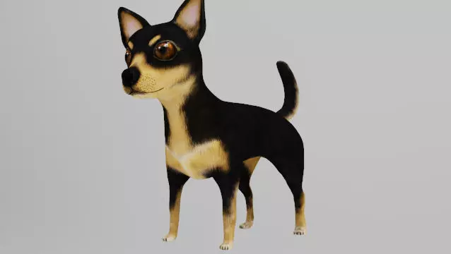 DOG CHIHUAHUA Low-poly 3D model_0