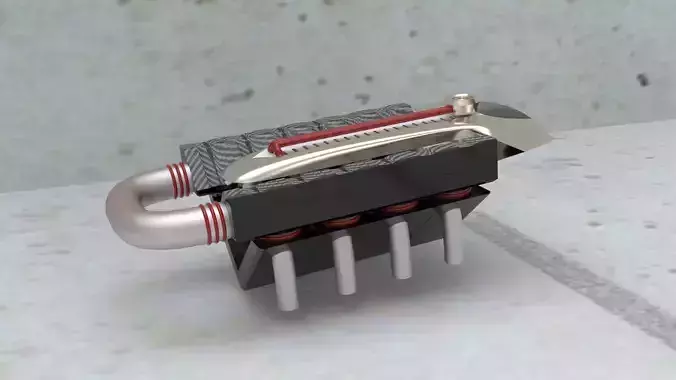 Engine V8 Simple model 3D model