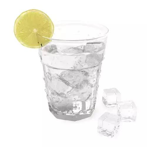 Glass Fizzy Water