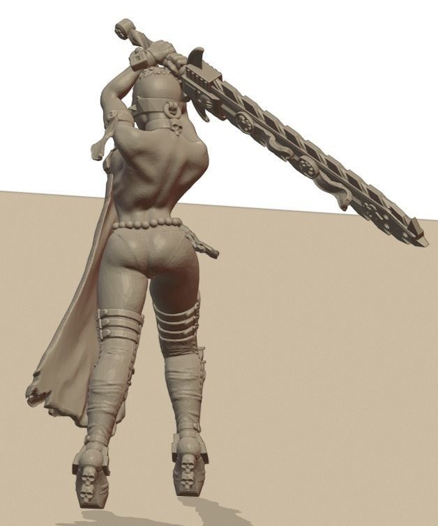 Holy Chainsaw Sisters 3D print model_7