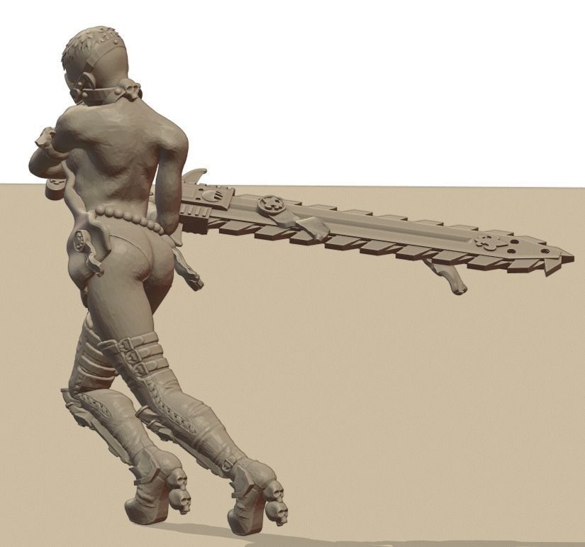 Holy Chainsaw Sisters 3D print model_8
