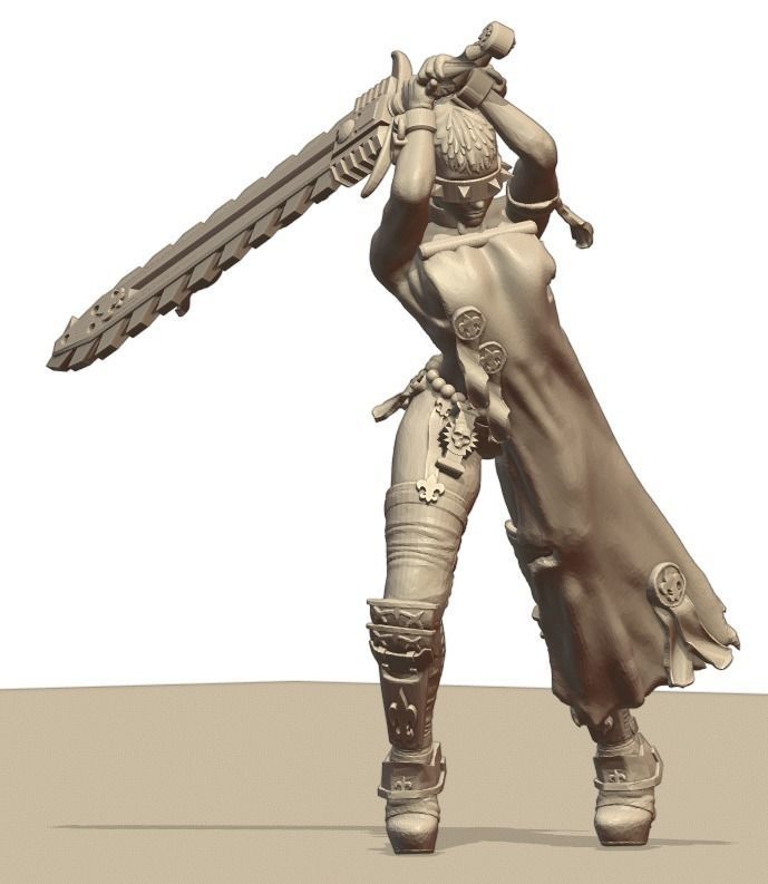 Holy Chainsaw Sisters 3D print model_4