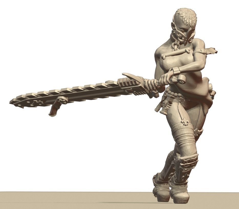 Holy Chainsaw Sisters 3D print model_3