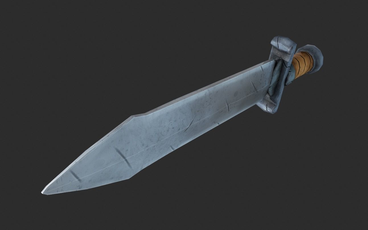 Stylized Lowpoly Fantasy Sword 1 Low-poly 3D model_5