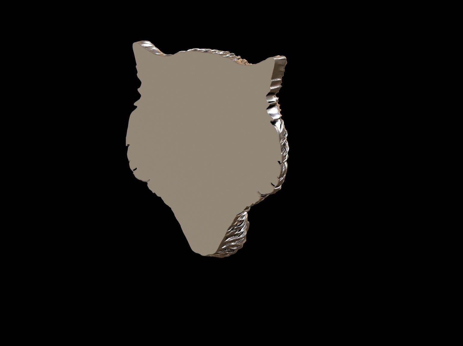 Wolf evil pendant 3D print model 3D print model_14