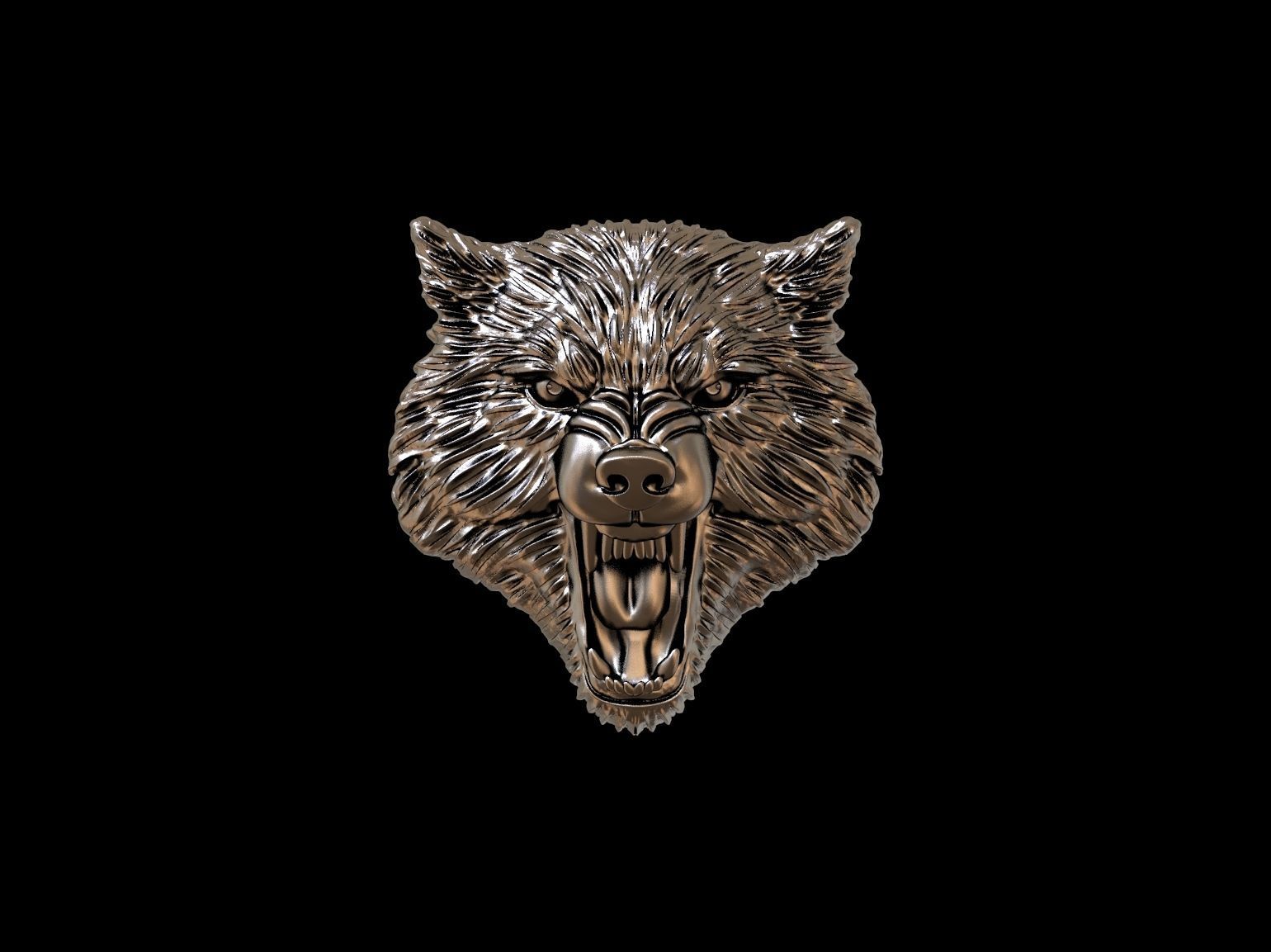 Wolf evil pendant 3D print model 3D print model_1