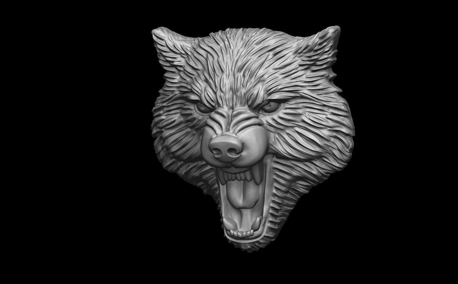 Wolf evil pendant 3D print model 3D print model_7