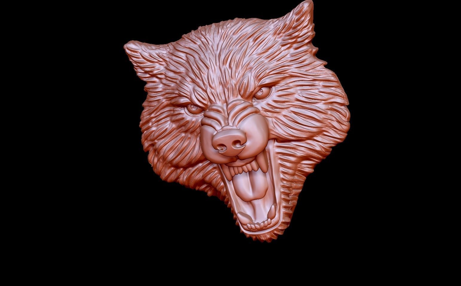 Wolf evil pendant 3D print model 3D print model_5