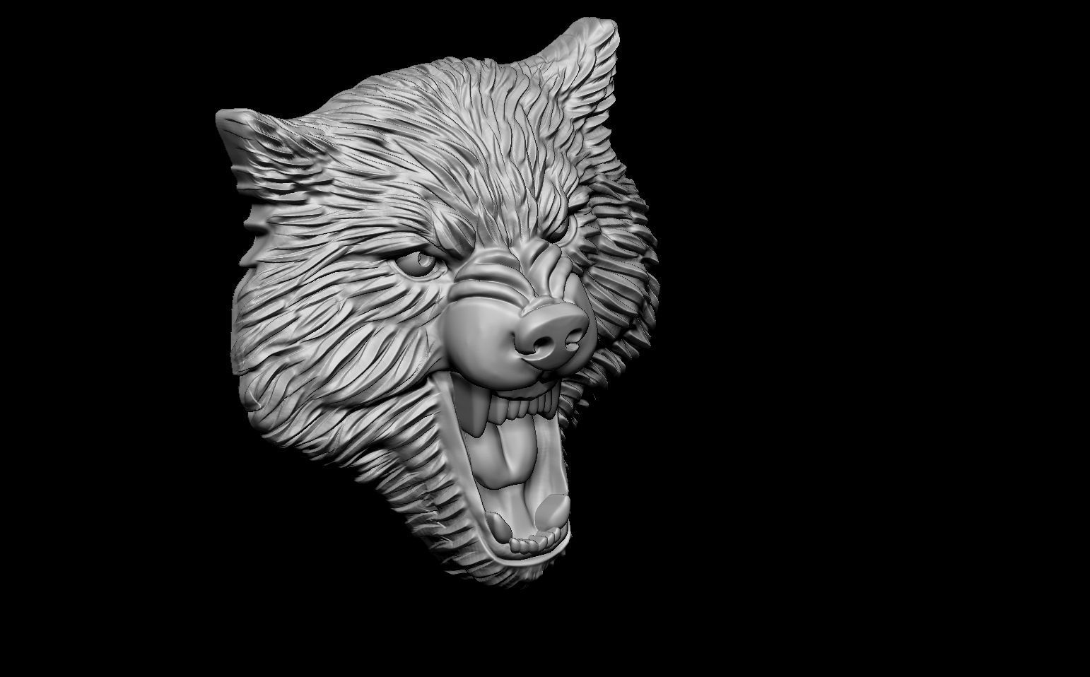 Wolf evil pendant 3D print model 3D print model_6