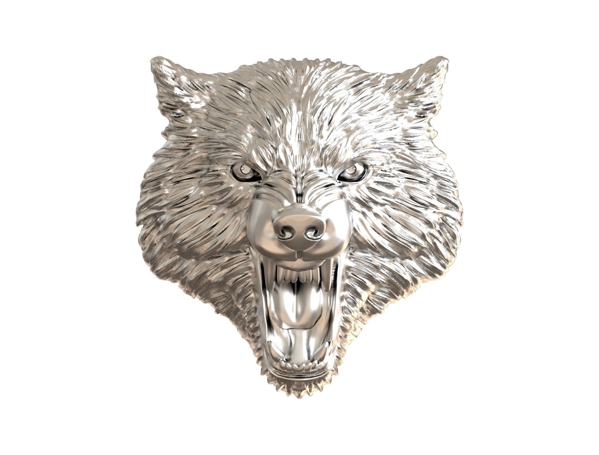Wolf evil pendant 3D print model 3D print model_3