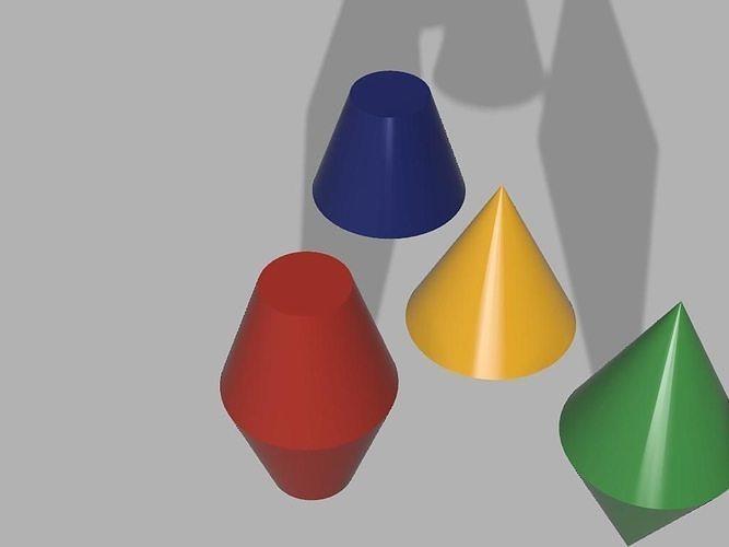 Cones 3D print model
