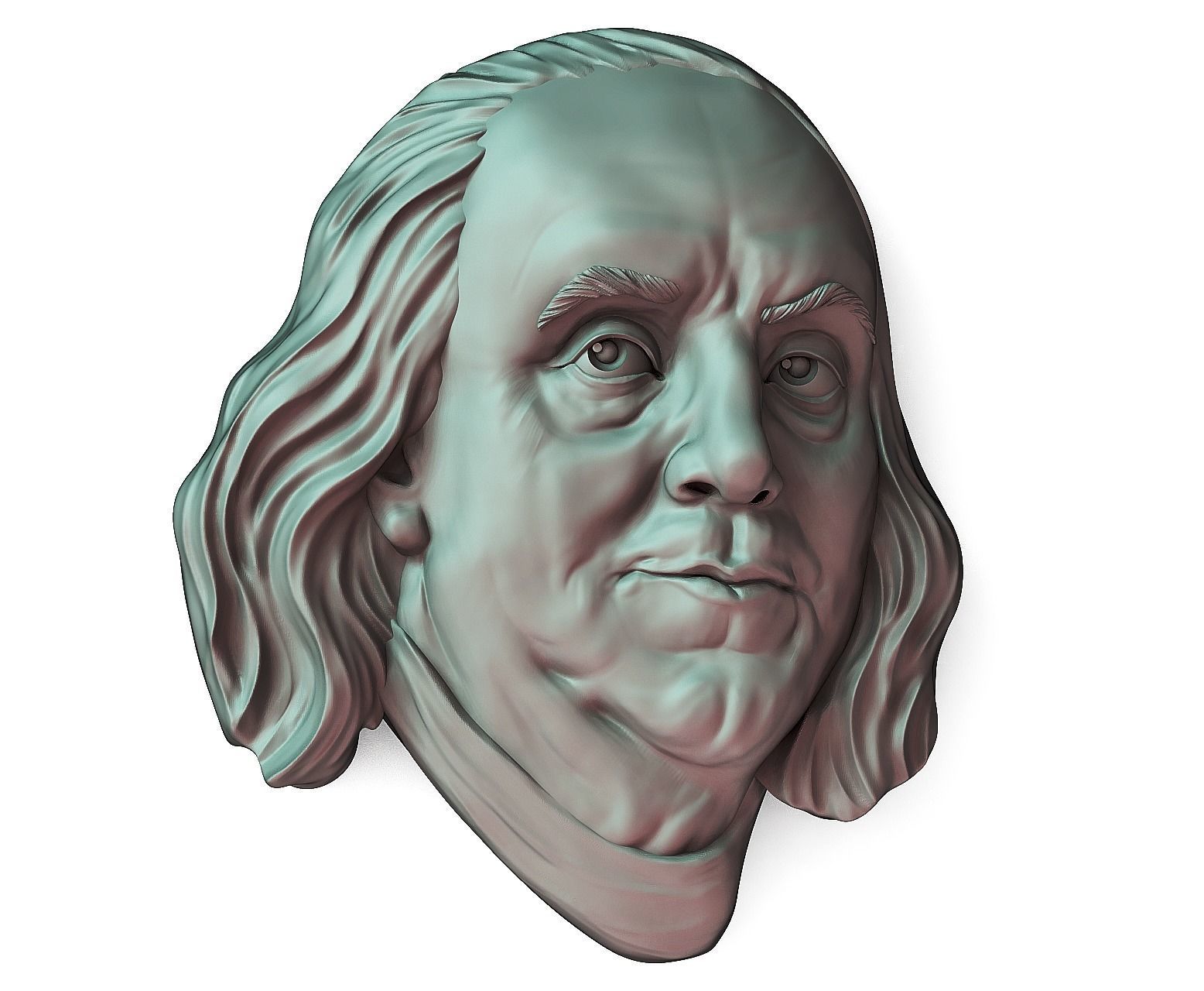 Benjamin Franklin One hundred US dollars 3D print model 3D print model_2