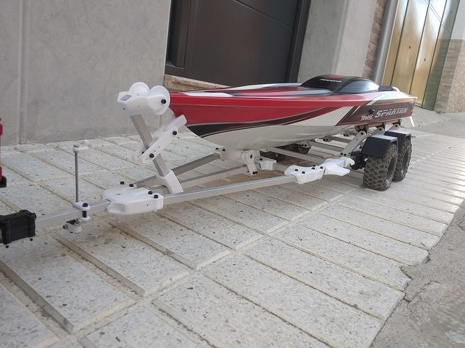 Boat Trailer for crawler or RC car 3D print model 5