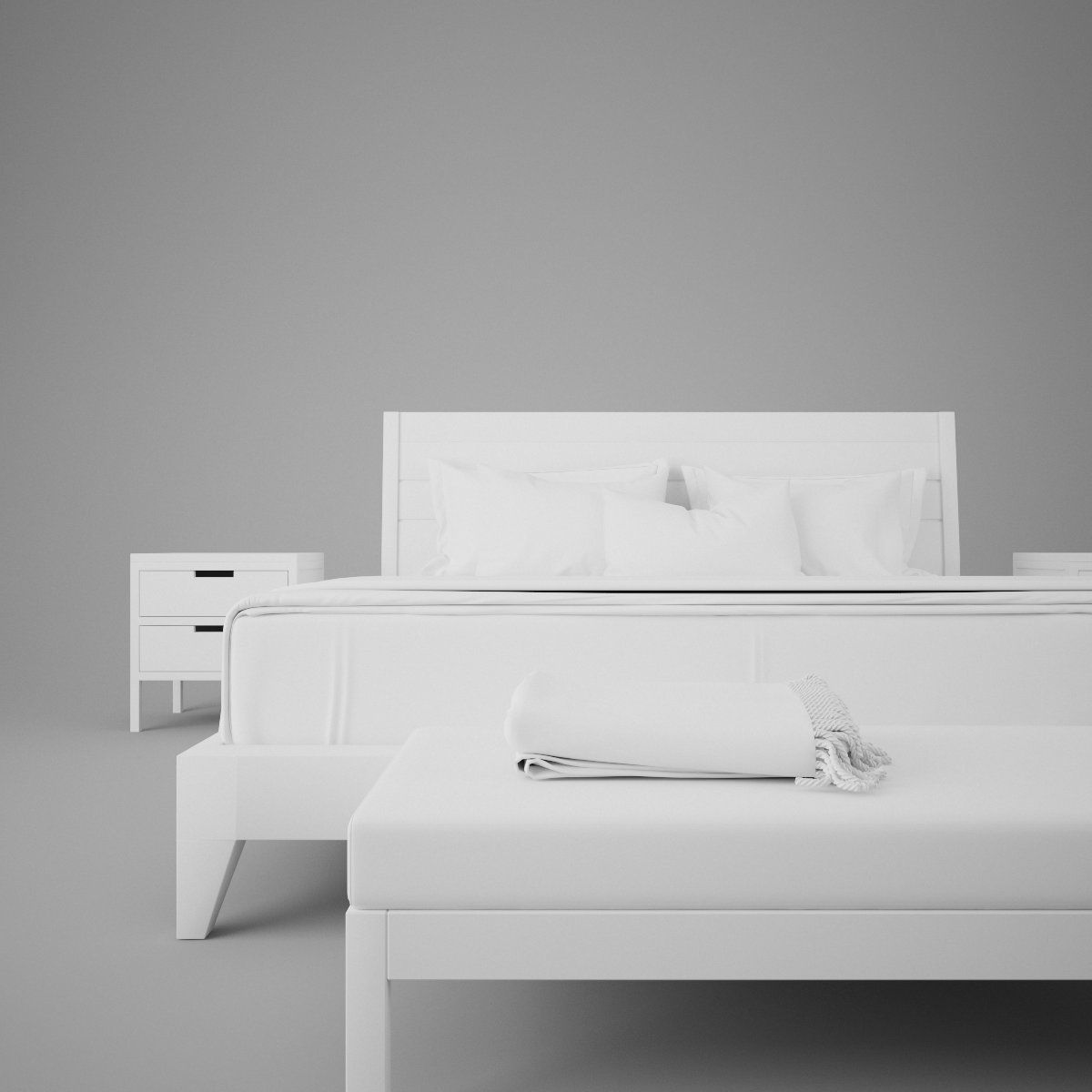 Bedroom Set furniture sets home 3D model_1