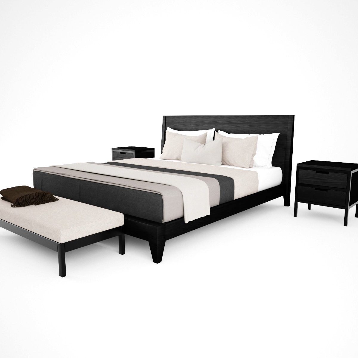 Bedroom Set furniture sets home 3D model_2
