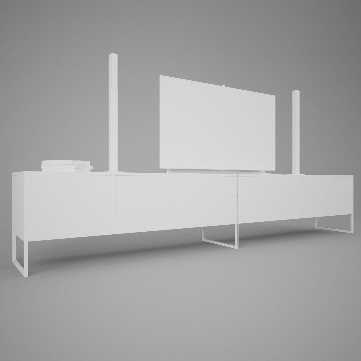 TV set stand 3D model_1