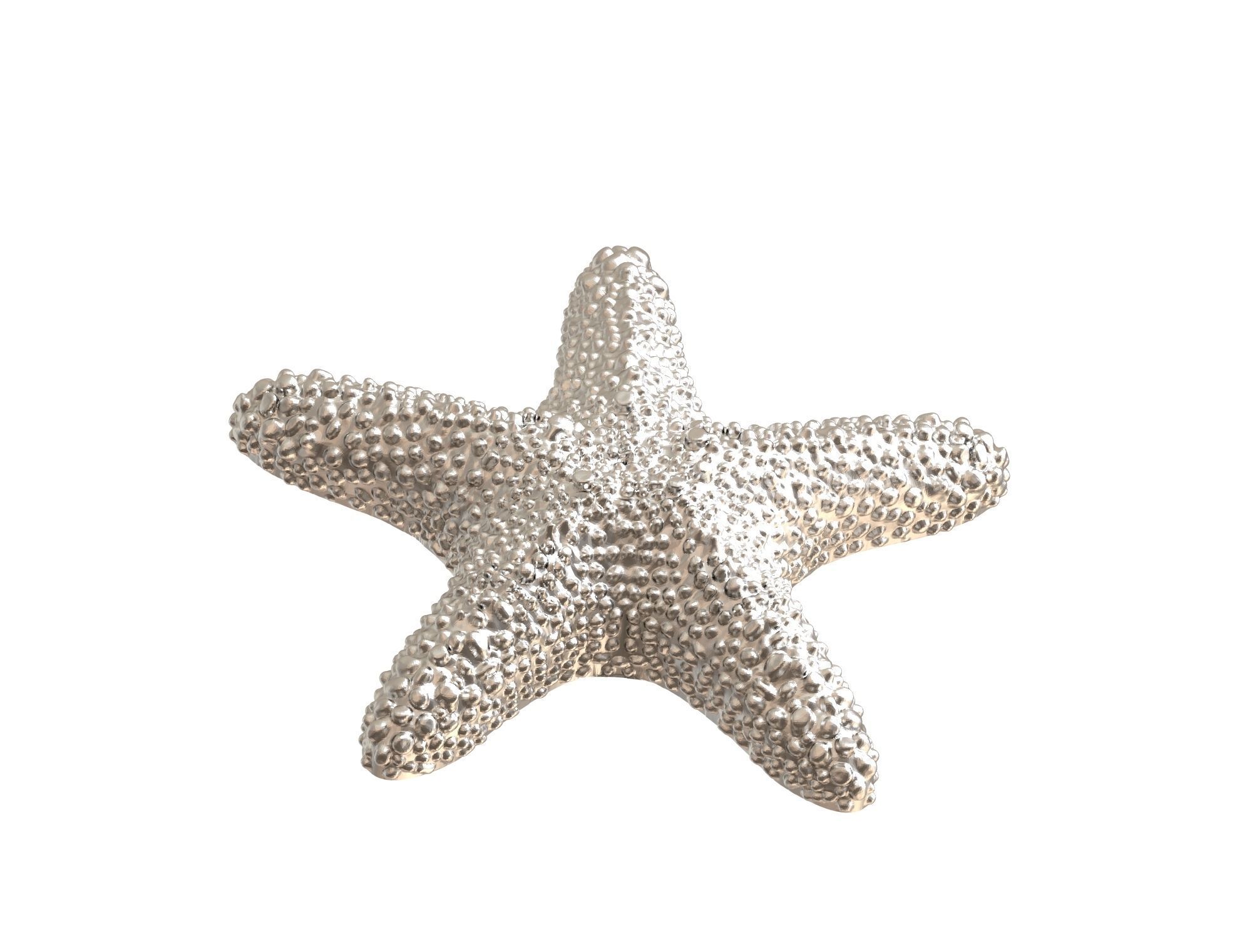 starfish pendant 3D model 3D print model_6
