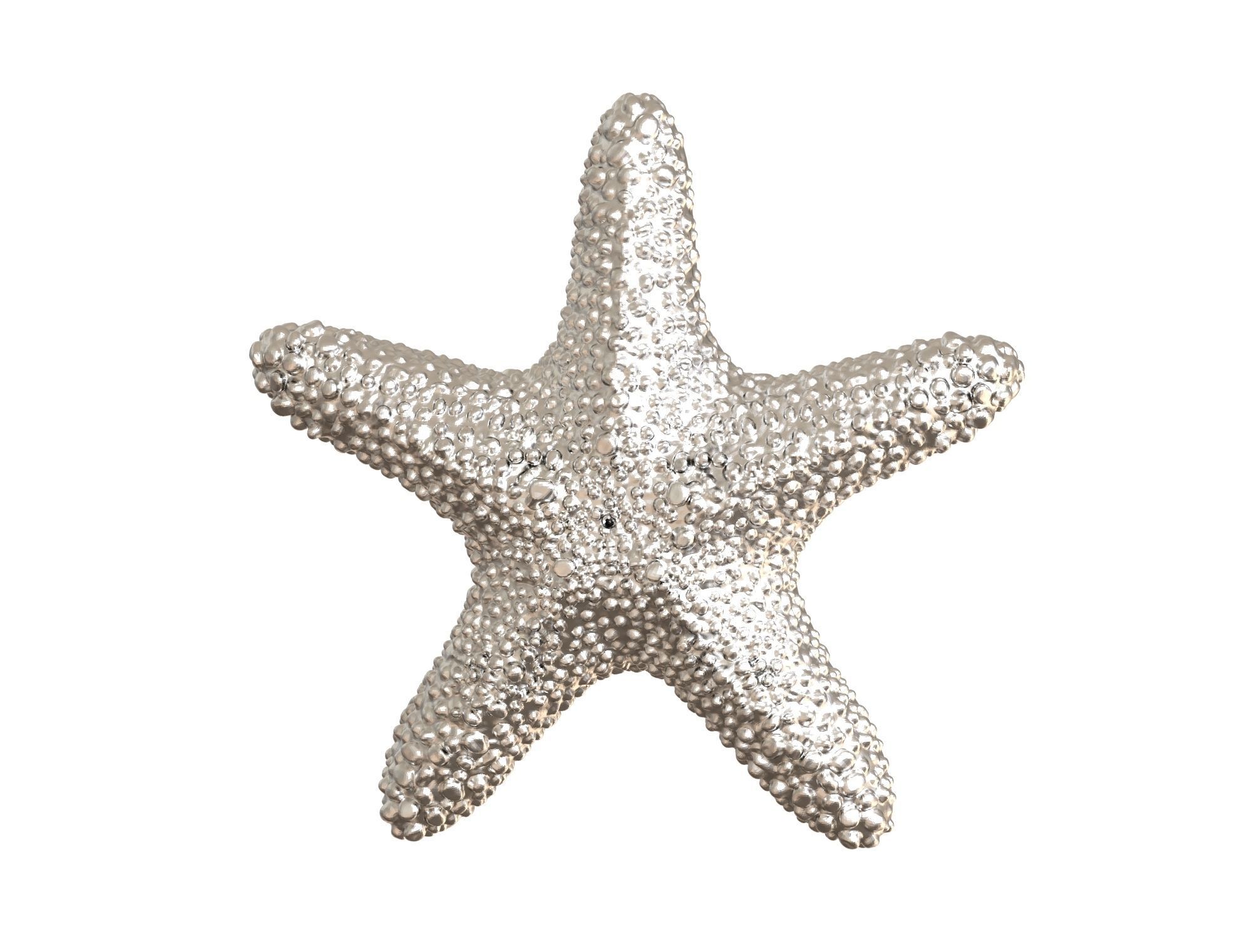 starfish pendant 3D model 3D print model_5