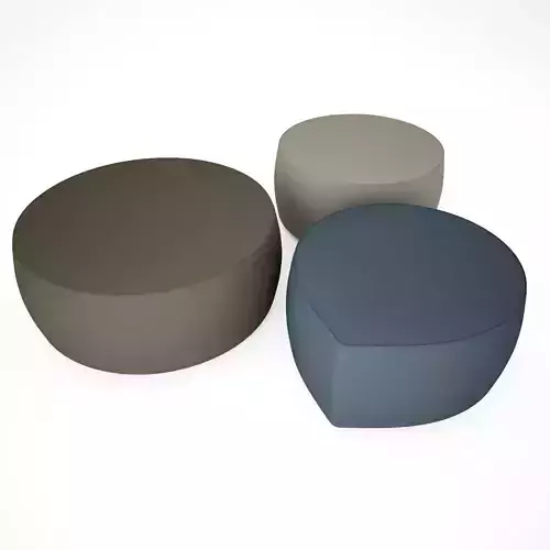 Pouf Collection three round stools
