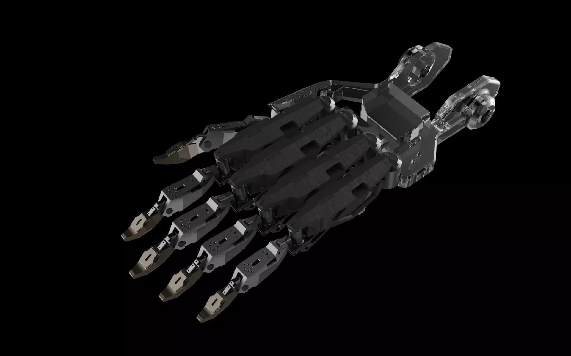 Hand robotic part scifi 3D model