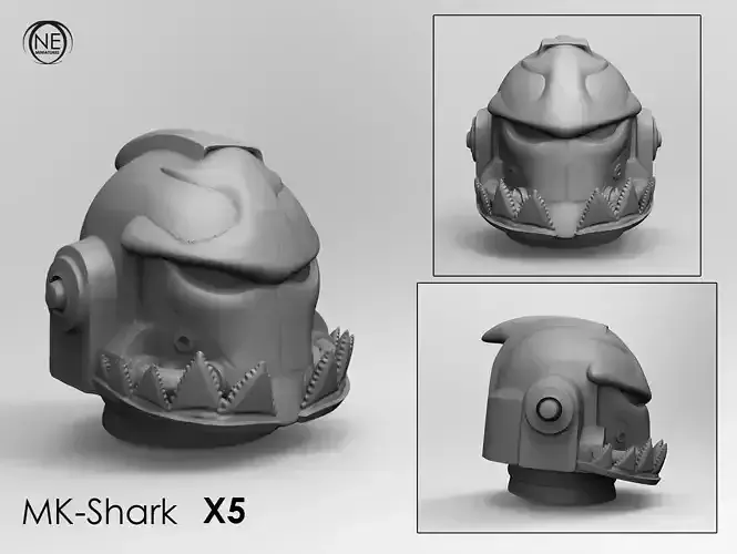 shark sci-fi helmet