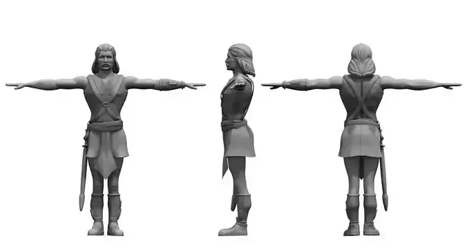 historical spartan soldier 3d model