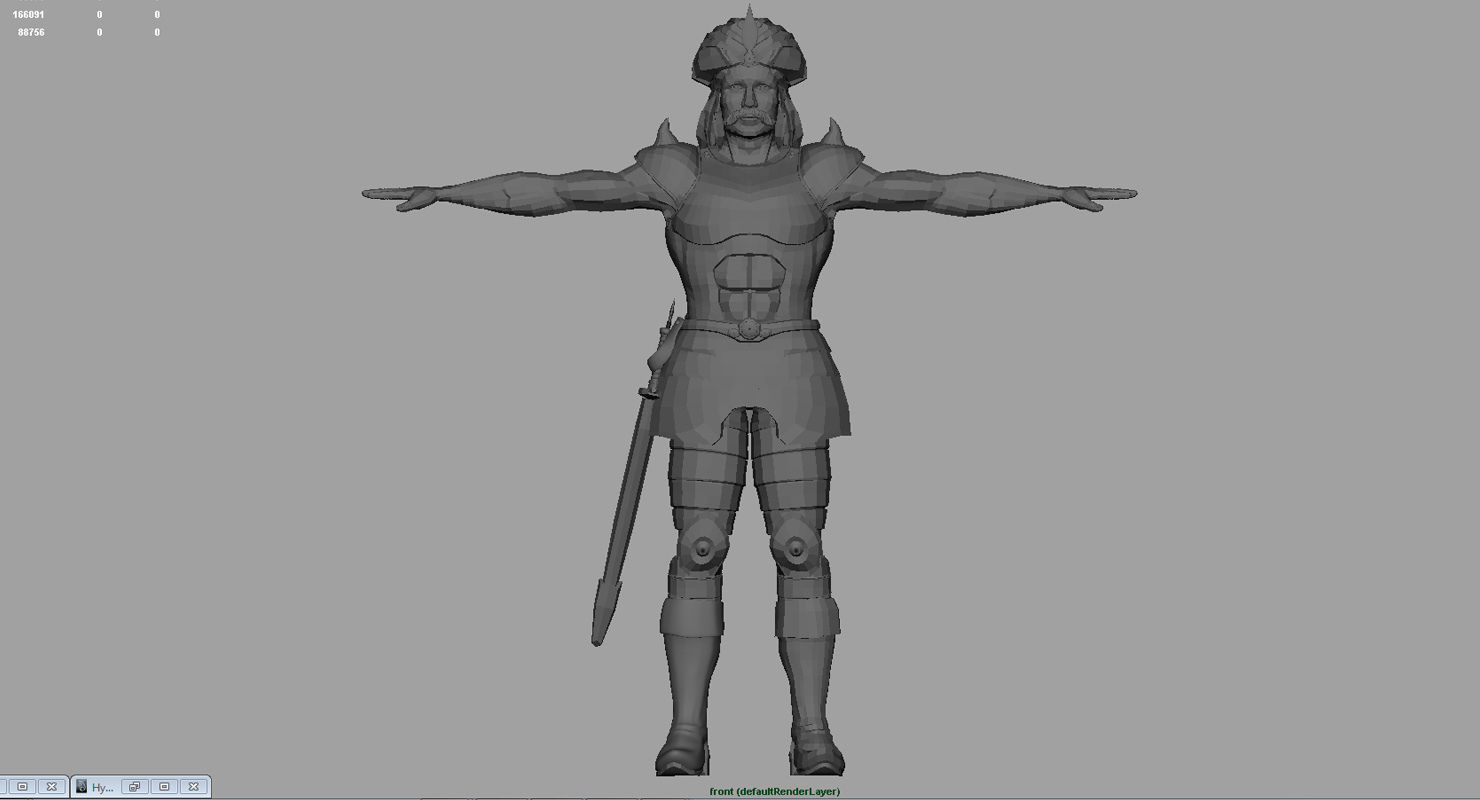 historical spartan soldier 3d model 3D model_7