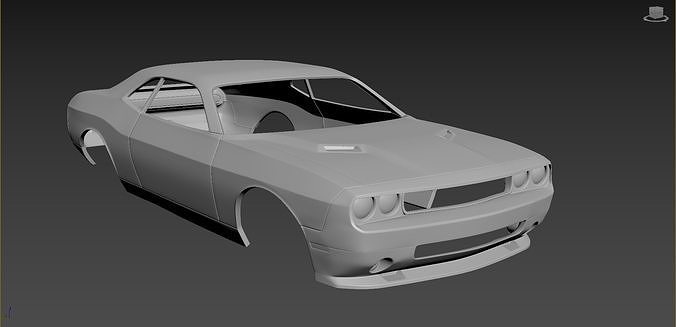 Dodge Challenger 2008 Body for print 3D print model 6