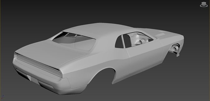 Dodge Challenger 2008 Body for print 3D print model 5