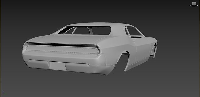 Dodge Challenger 2008 Body for print 3D print model 4