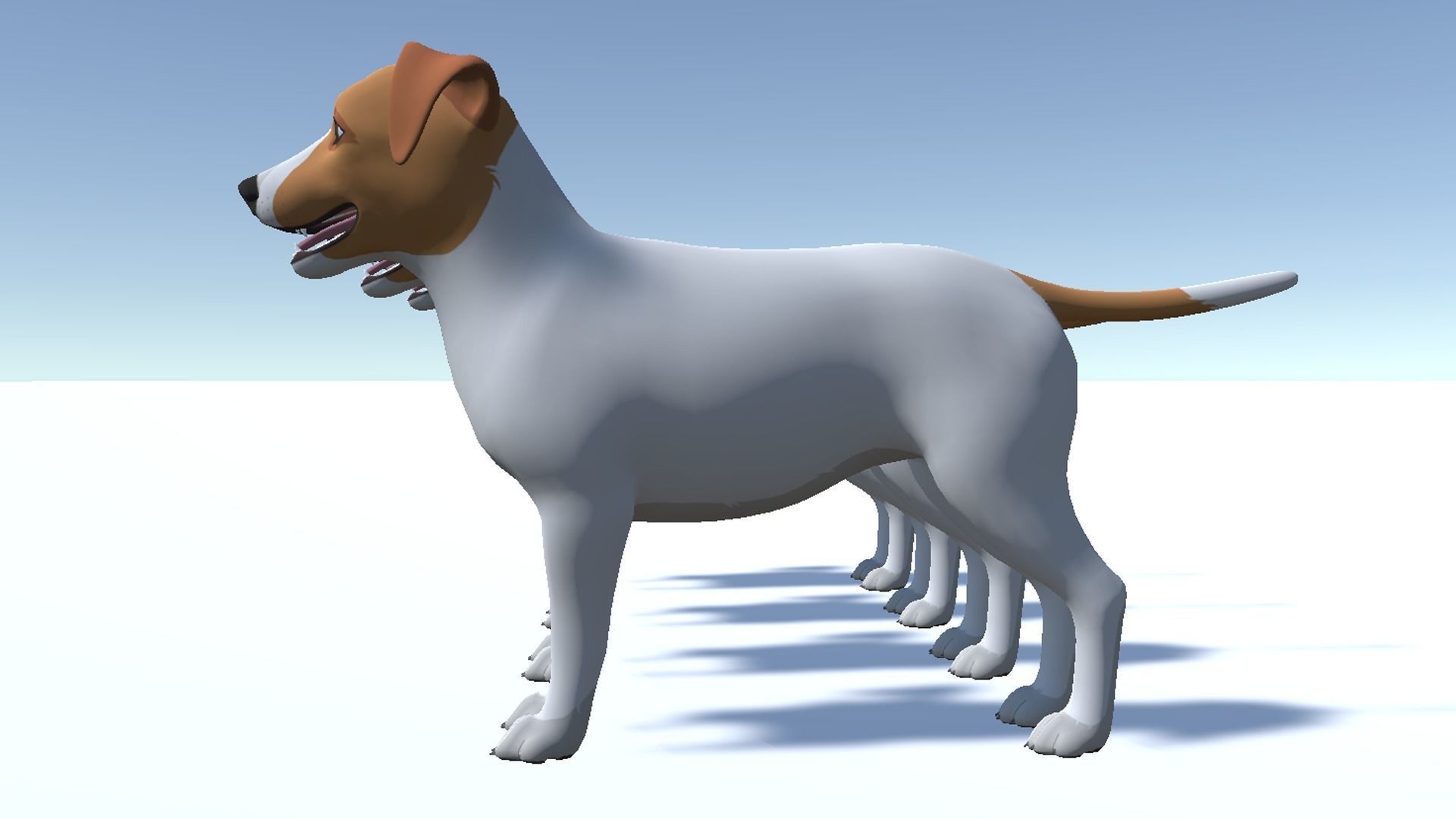 Cartoon Dog - Jack Russell Terrier Low-poly 3D model_11