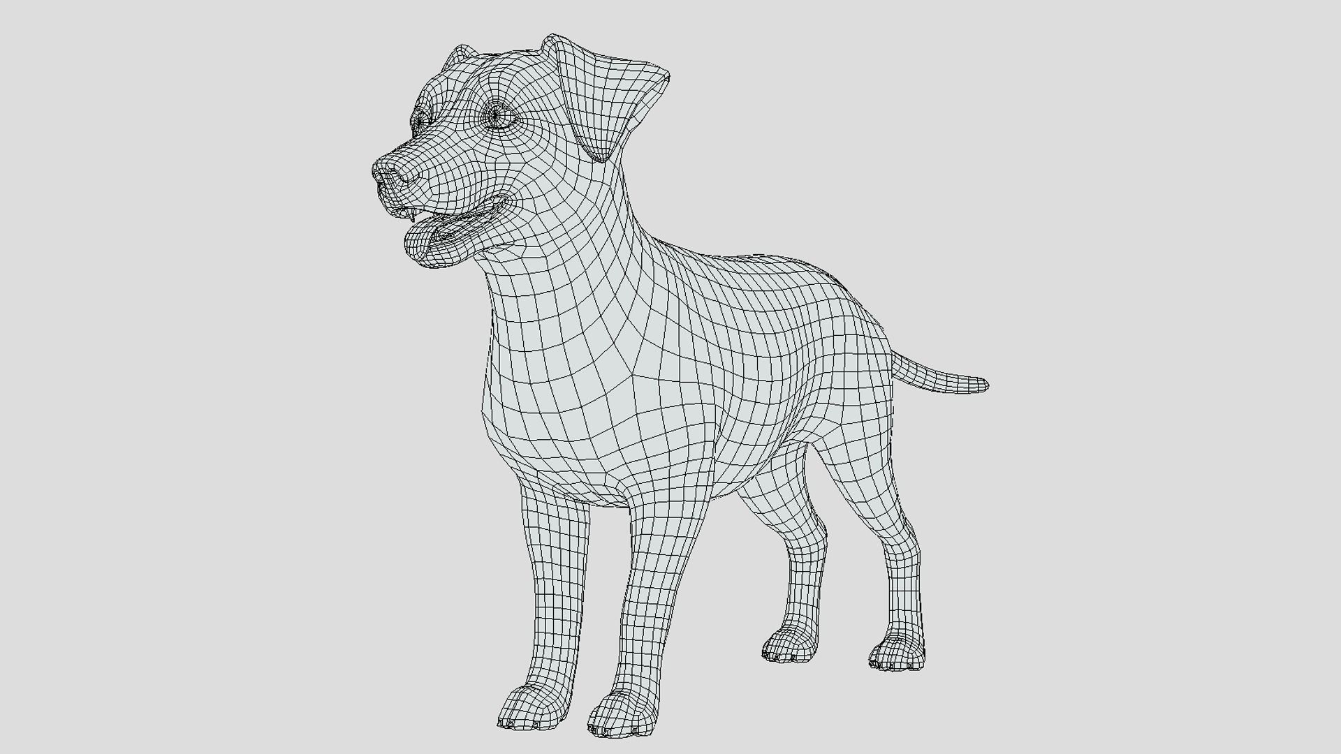 Cartoon Dog - Jack Russell Terrier Low-poly 3D model_14