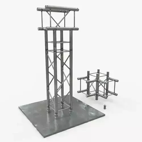 Truss tower - tower - tower Low-poly 3D model