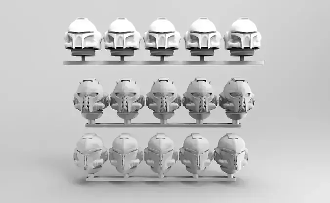 bounty hunters sci-fi helmets