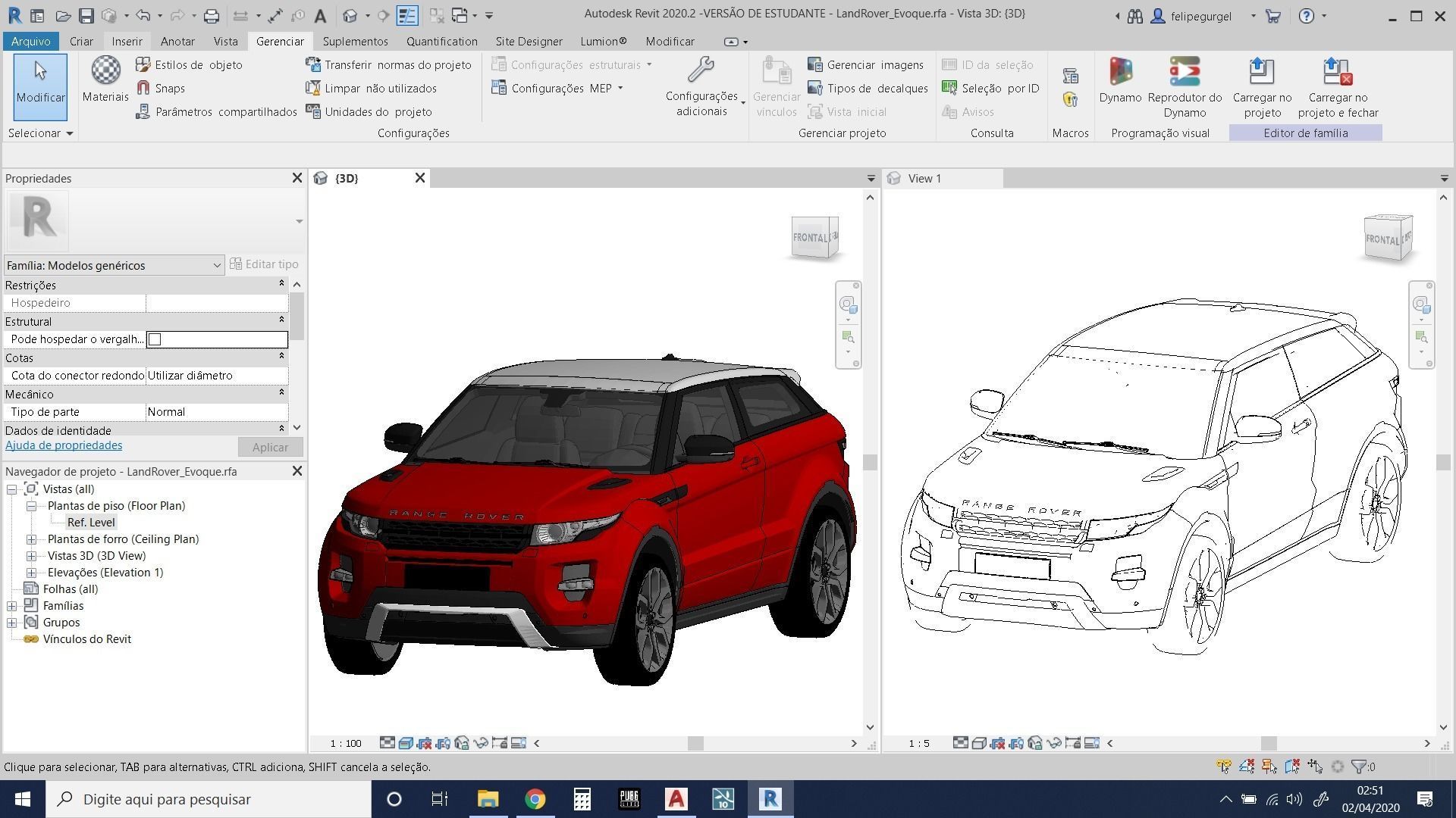 Revit High Quality 3D model LandRover Evoque 3D model | CGTrader