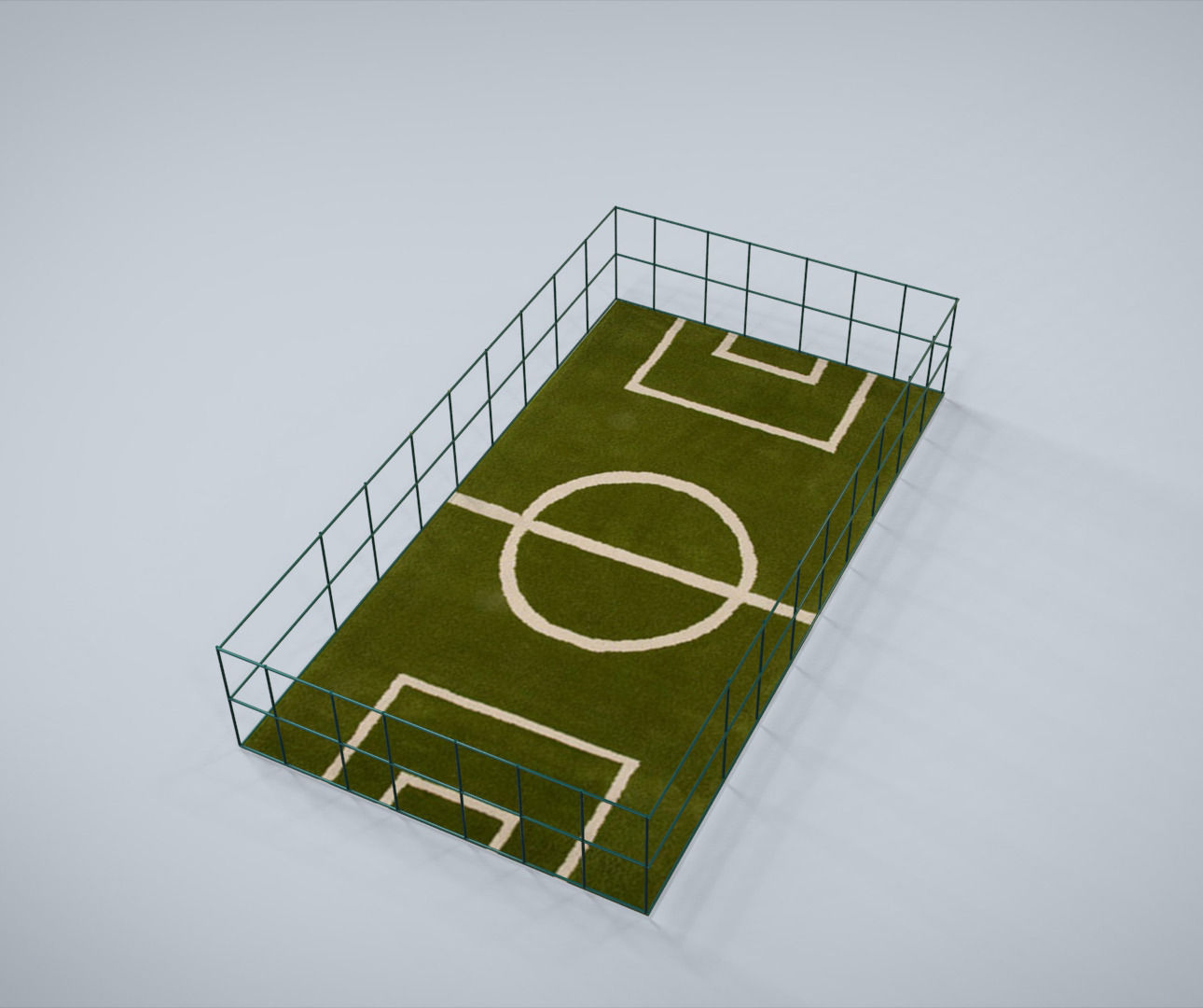 Mini Football Court Low-poly 3D model_2