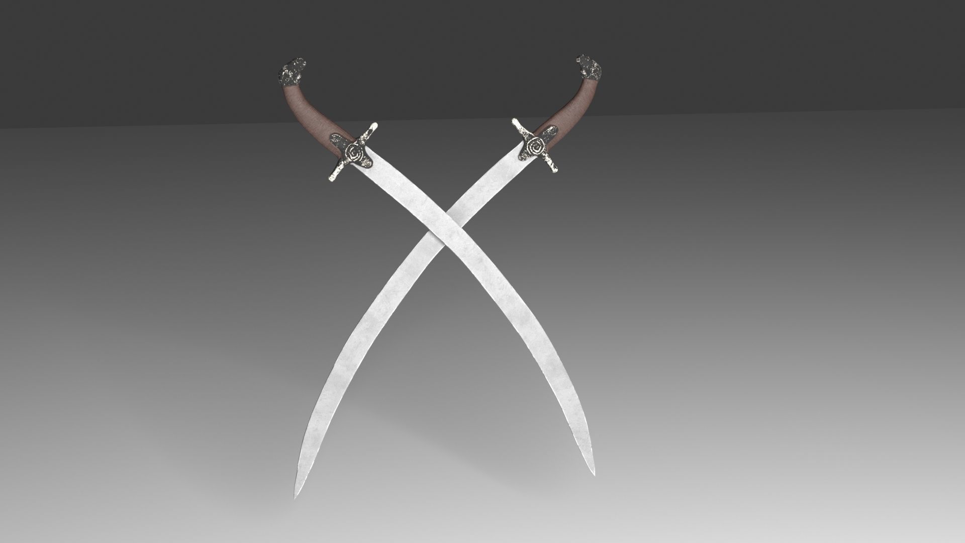 Old saber Low-poly 3D model_1