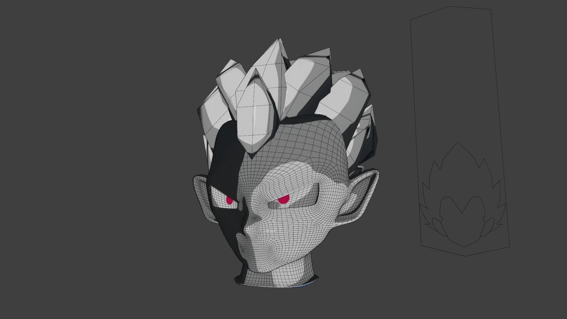 Dragon Ball Super - Vegeta SSG Transformation in Blender Free 3D model_4