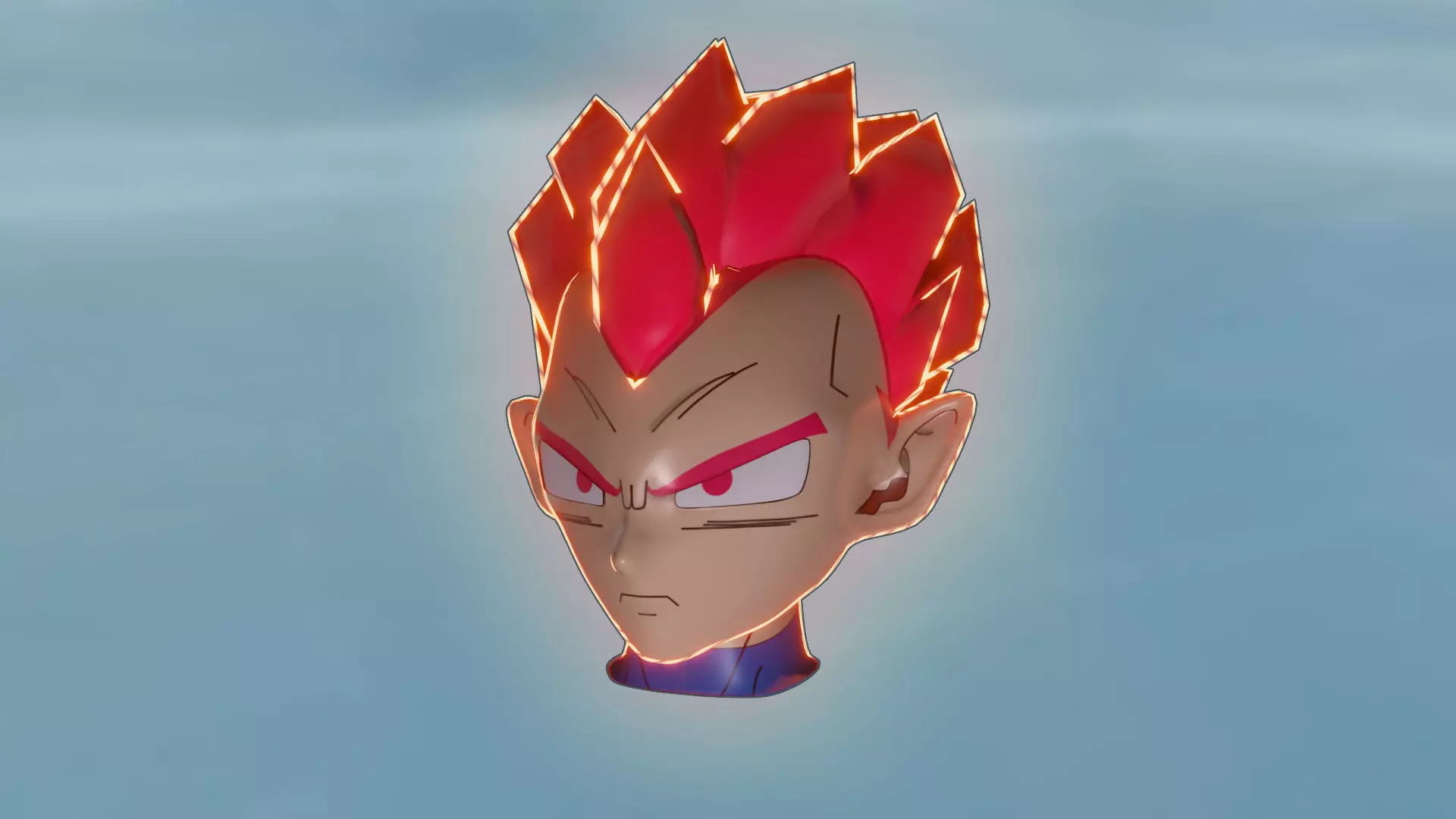 Dragon Ball Super - Vegeta SSG Transformation in Blender Free 3D model_0