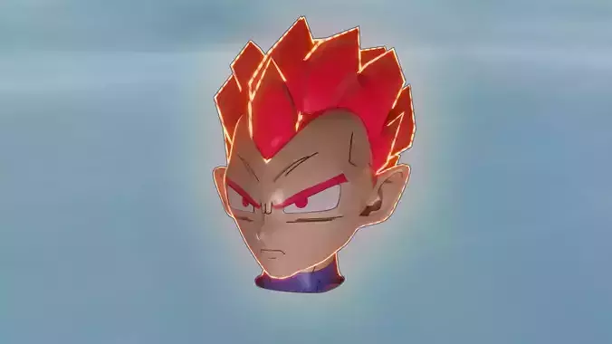 Dragon Ball Super - Vegeta SSG Transformation in Blender Free 3D model
