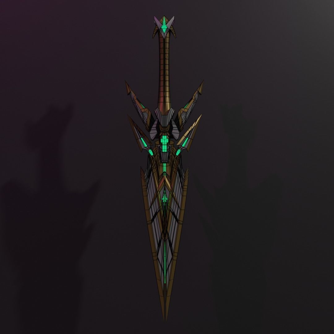 Mythras aegis sword Free 3D model_1
