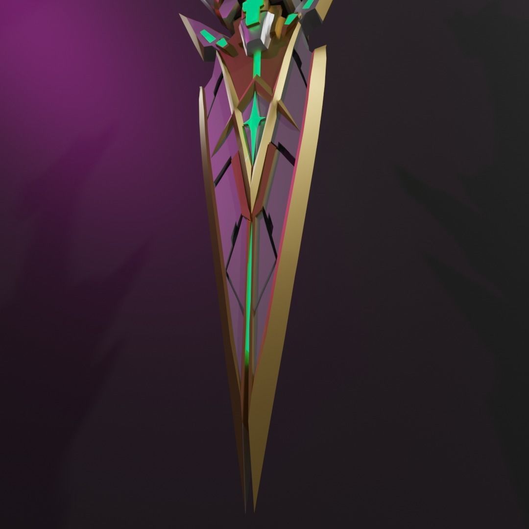 Mythras aegis sword Free 3D model_3